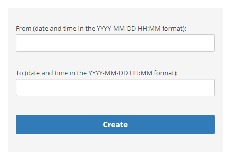 Screenshot of the page to add unavailability (unavailable time slots) when setting up appointment scheduling.