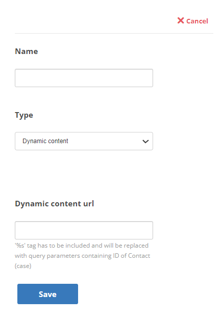 Create Quick Response page for dynamic content