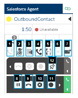 The Voice Controls in Salesforce Agent Classic.