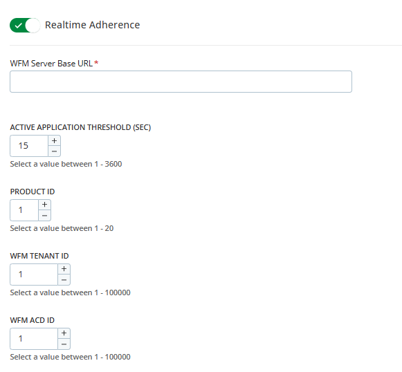 Image of Realtime Adherence options.