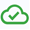 icon of a green check mark inside a cloud.