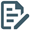 icon of a gray pencil and paper.