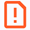 icon of an orange exclamation point inside a document.