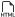 Icon of a piece of paper with HTML across it.