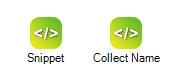 Two Snippet actions, one with the default caption and one with a custom caption. 