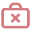 A briefcase with an X inside it.