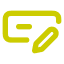 A rectangle with a horizontal line in it with a pencil.