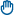 An icon shaped like a hand. Use this icon to move the canvas. 