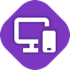 The icon for the Digital script type - a computer monitor with a smartphone next to it. 