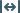 An icon of two arrows pointing away from each other, each facing a vertical line.