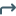 A bent arrow pointing right.