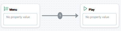 A custom condition applied to a connector shows the name of the custom condition in a grey oval on the line. 