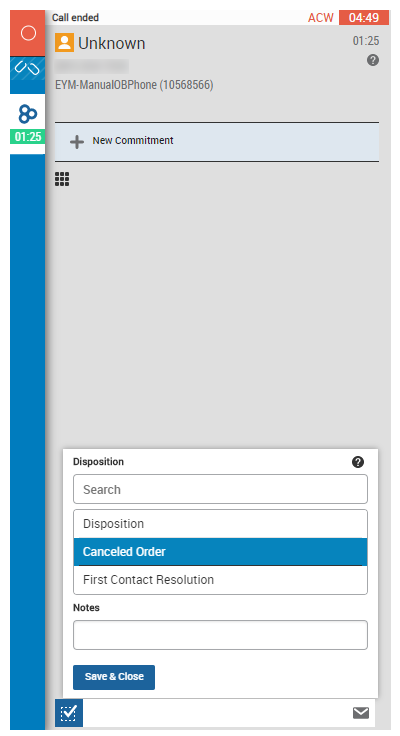 Voice, email, and chat contact in a single session requiring dispositioning of the chat and voice interactions