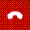 icon of a white phone, facing down, on a red background.