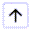 Icon of a black up arrow in a box with a light grey border.