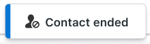 A message in the bottom left corner that says Contact ended.