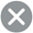 icon of a white X in a gray circle.