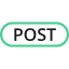 Icon of a capsule shape with POST inside.
