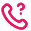 An old style phone receiver with a question mark next to it