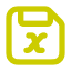 A square with an italicized X in it.