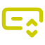 A rectangle with two carets pointing in opposite directions < >. 