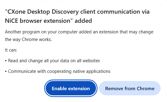 Imagen de Desktop Discovery Client extensión de comunicación para el navegador Chrome.