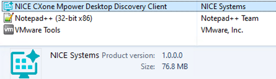 Imagen del cliente Desktop Discovery.