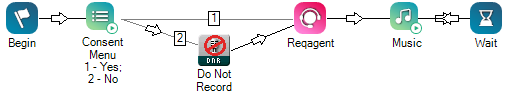Captura de pantalla del script de Studio para el consentimiento de grabación (GDPR) con políticas de grabación