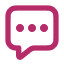 Icono de una burbuja de chat con tres puntos dentro.