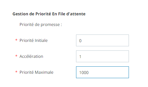 Image de la section de gestion des priorités de la page de création de compétences CXone