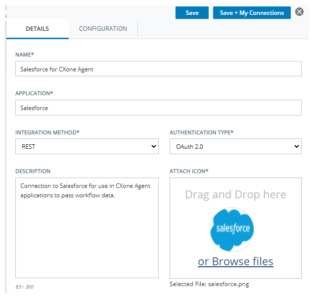 Capture d’écran de la page Ajouter un modèle dans Integration Hub.