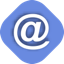 The icon for the Email script type - a large @ symbol in a diamond.