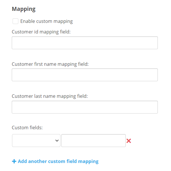 Capture d'écran des champs requis pour configurer le mappage pour OAuth dans Digital Experience Discuter