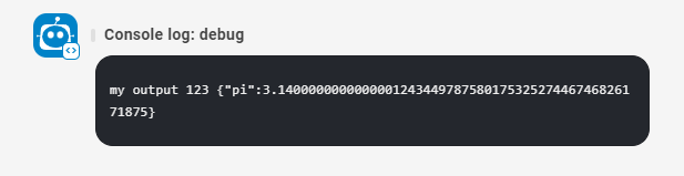 the output of the log method example