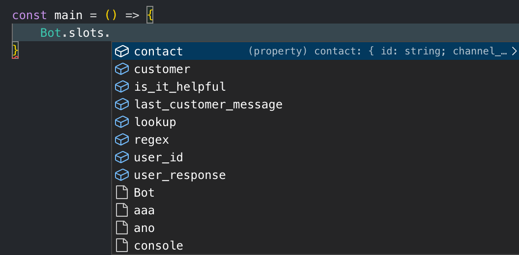 the output of the slots method example