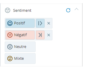 Image du filtre de sentiment avec les sélections décrites dans le texte