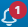 Icône : une cloche avec un 1 pour indiquer 1 message non lu.