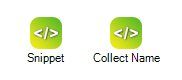 Deux actions Snippet, une avec la légende par défaut et une avec une légende personnalisée.