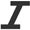 斜めの大文字の I のアイコン。