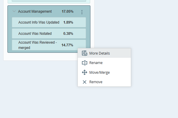 병합된 의도/작업을 보려면 추가 세부 정보를 선택하는 옵션