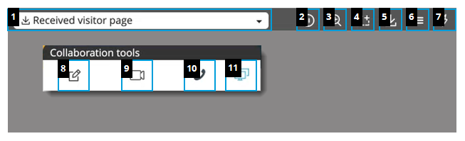 Afbeelding van de co-browsing-interface van Advanced Chat in MAX.