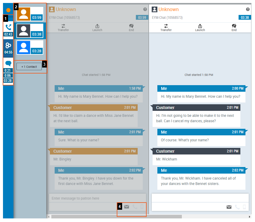 De MAX-interface tijdens een dynamische levering sessie