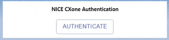 Het Authenticatie-venster van CXone Mpower met de knop Authenticeren in het midden.