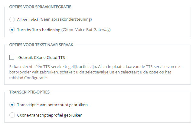 De pagina Spraak in de configuratiewizard in Virtuele Agent Hub.