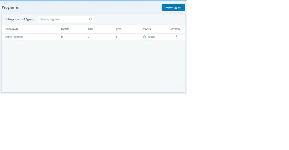 Programmapagina voor IEX WFM Integrated
