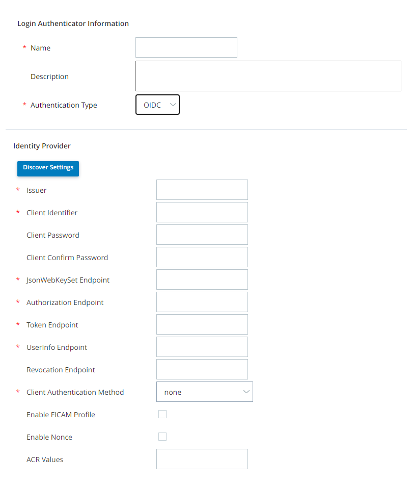 Schermafbeelding van het tabblad OpenID Connect van een bedrijfseenheid in de bewerkingsmodus