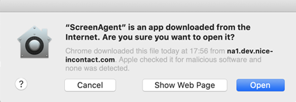 Schermafbeelding van prompt om ScreenAgent-applicatie te openen