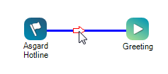 Afbeelding met een blauw gemarkeerde connector.