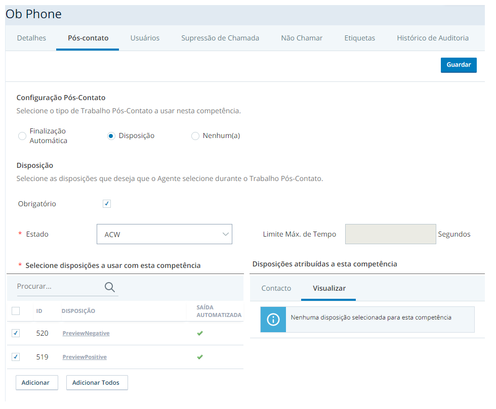 Novo formulário de disposição com a disposição de visualização selecionada