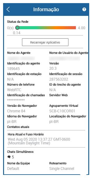Imagem da página de informações no MAX.